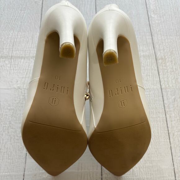 Didifu White High-Heeled Vivian Classic Zip Ankle Boots  Size 10 - Picture 11 of 16